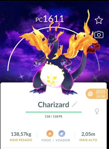 Shiny charizard femmina gmax - shiny,