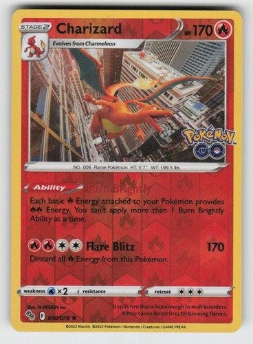 Reverse holo charizard - charizard, 010/078