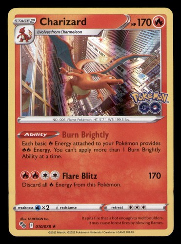 Charizard 010 078 holo - charizard, rare
