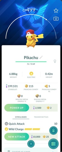 Pokemon non shiny pikachu - pokemon, go