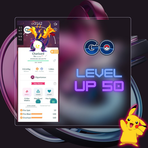 Shiny gigantamax charizard lvl - shiny,