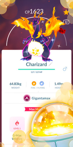 Shiny gigantamax charizard - shiny, +